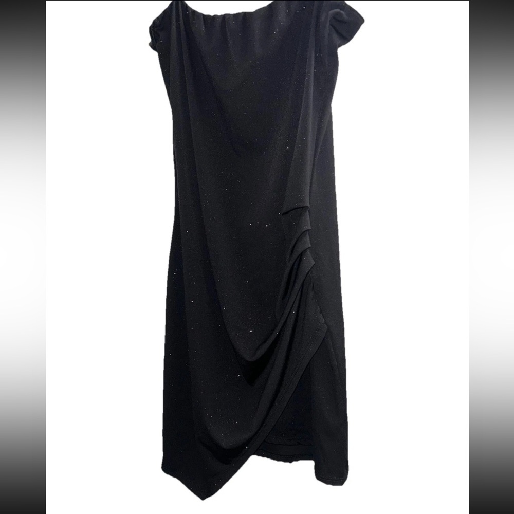 Windsor Spaghetti Strap Black Glitter Sparkle Mini Dress Women Size Large